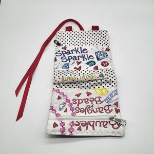 Brighton Chic Du Juor Fabric Jewelry Roll Up Travel Case Bag